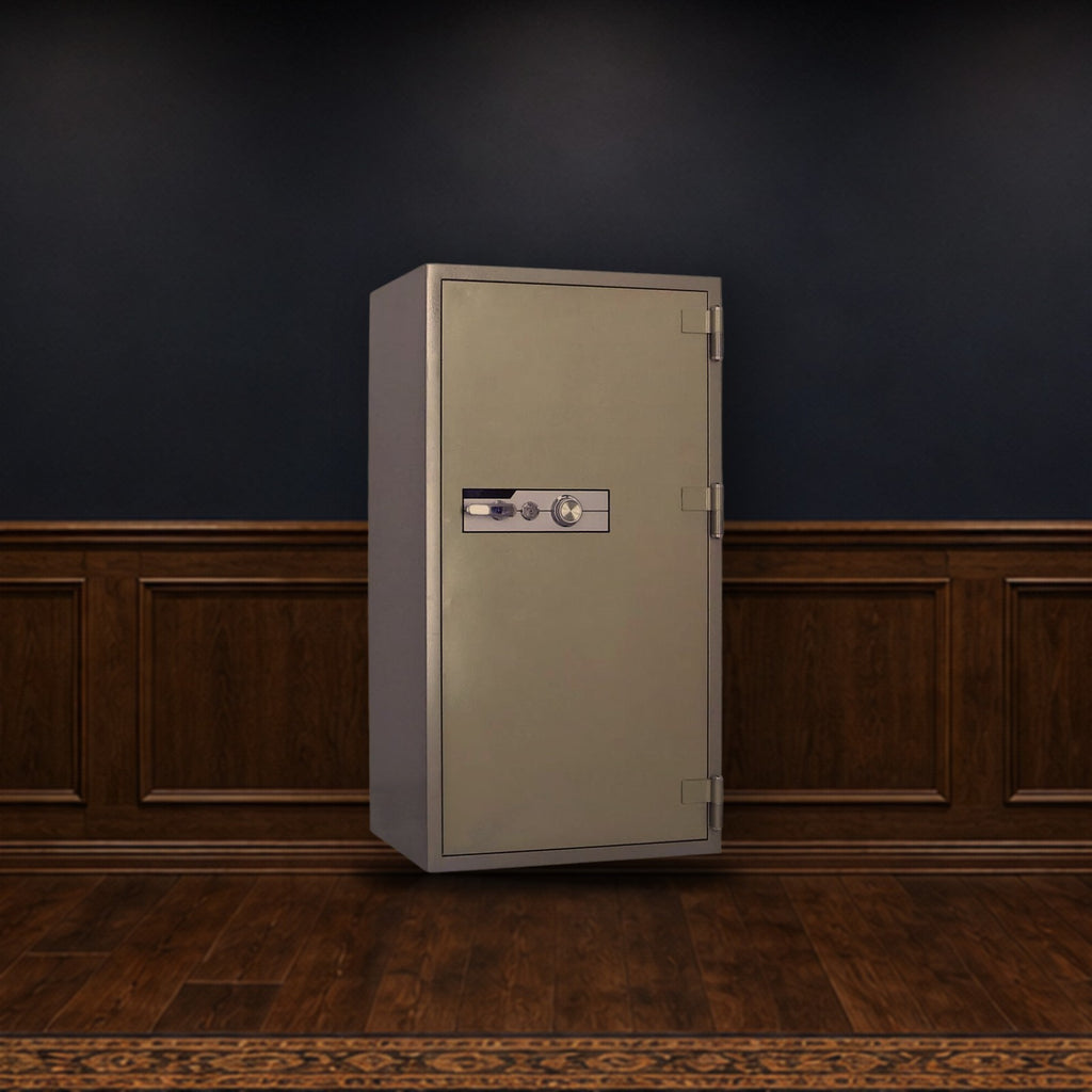 Steelwater BS-1700C safe in a finished basement man cave