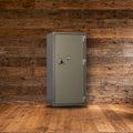Steelwater BFB-1505 safe in a rustic hunting lodge den