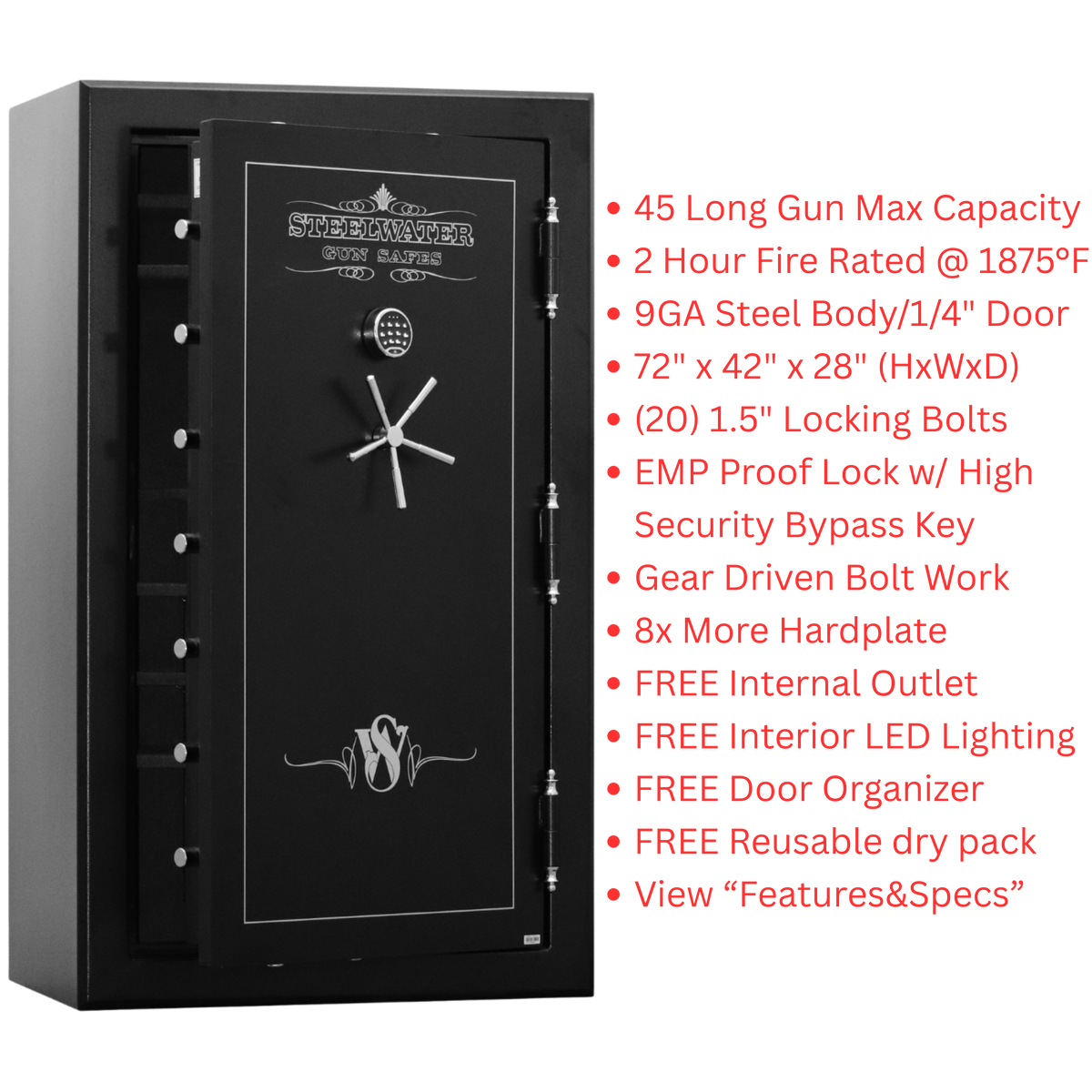 Steelwater HD724228 gun safe