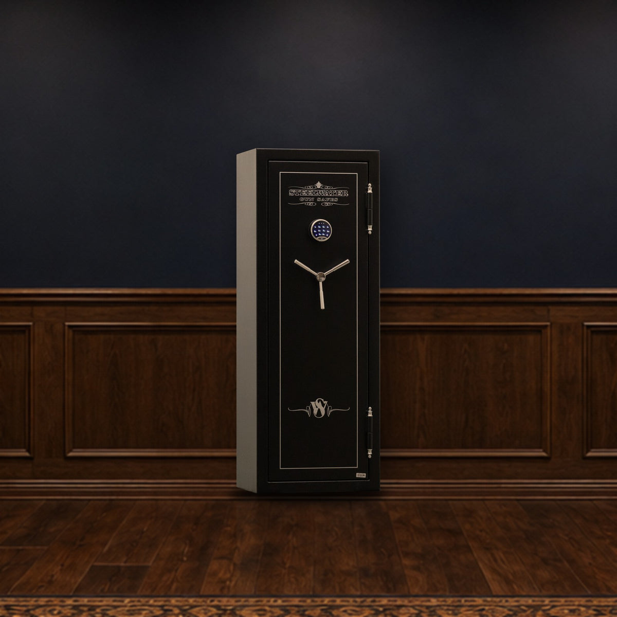 Steelwater SW592216 safe in a finished basement man cave
