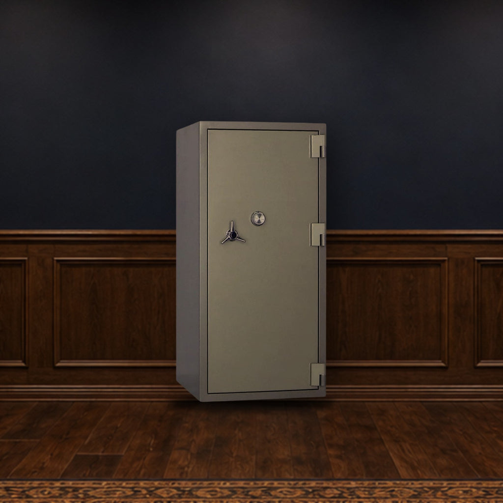 Steelwater BFB-1505 safe in a finished basement man cave