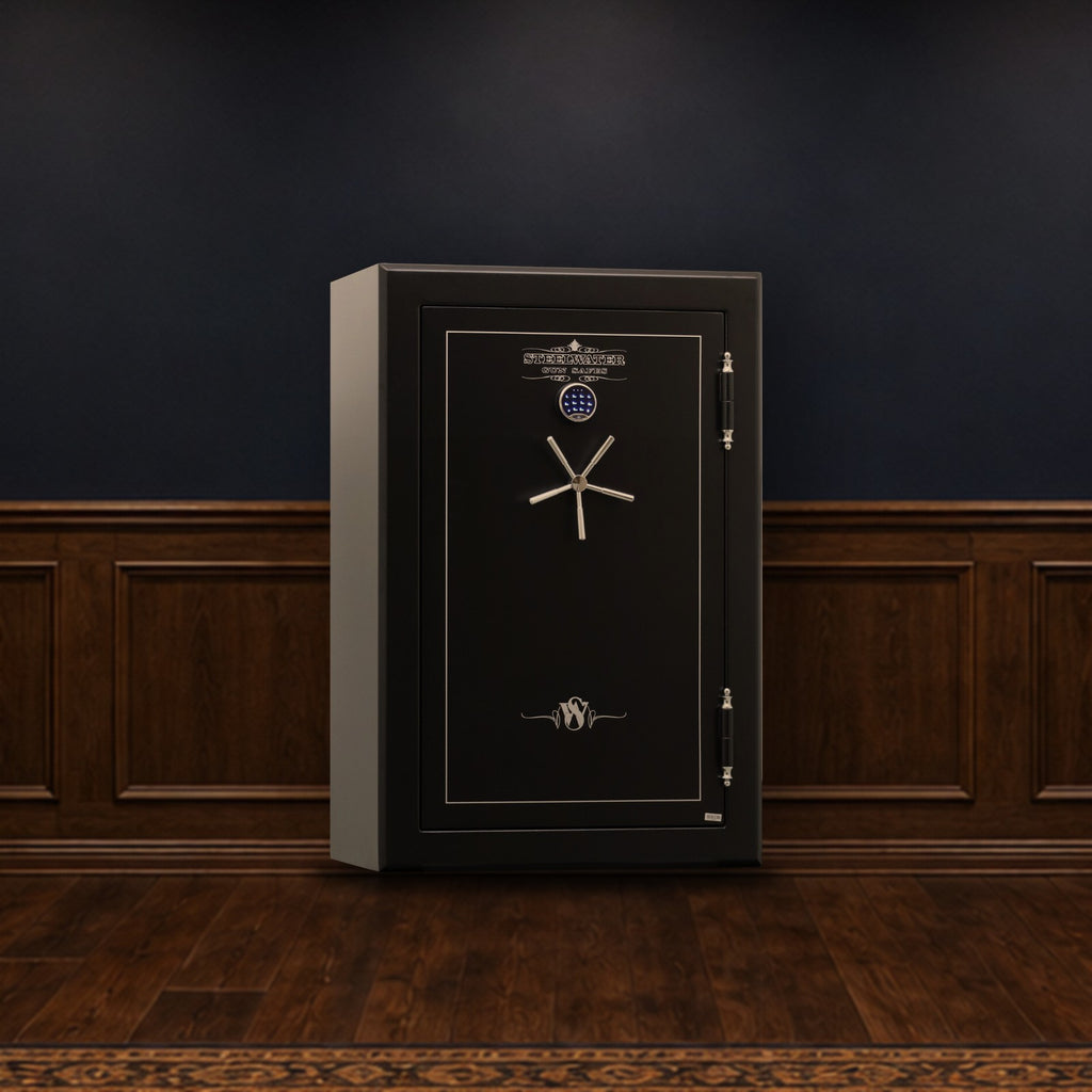 Steelwater HD593924 safe in a finished basement man cave
