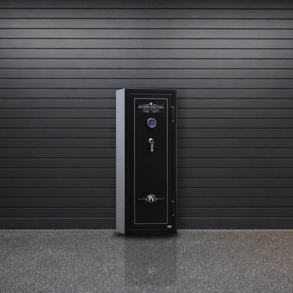 Steelwater EGS5922 safe in a garage gun room