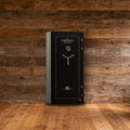 Steelwater SW592818 safe in a rustic hunting lodge den